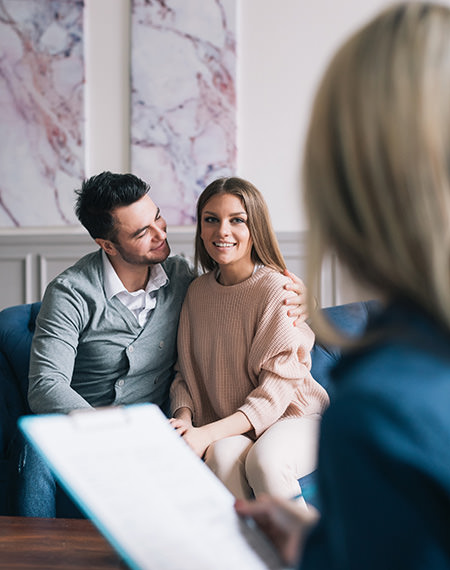A couple speaks to a therapist